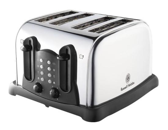 RUSSELL HOBBS Toaster | 4 Slice | Honeycomb | Black