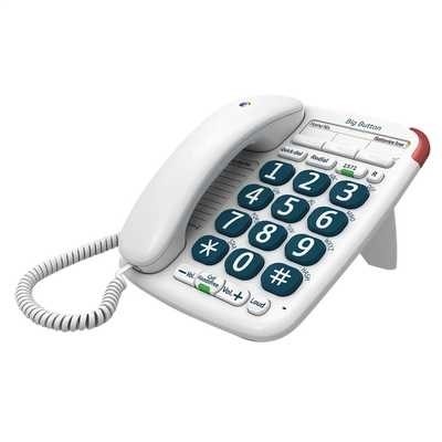 Picture of BT BIG BUTTON CORDED PHONE WHITE
