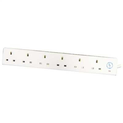 Picture of Pikapak 6Gang Extension Lead Surge Protected 2M