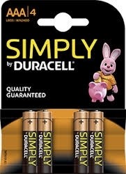 Picture of DURACELL SIMPLY AAA ALKALINE BATTERY 4PACK